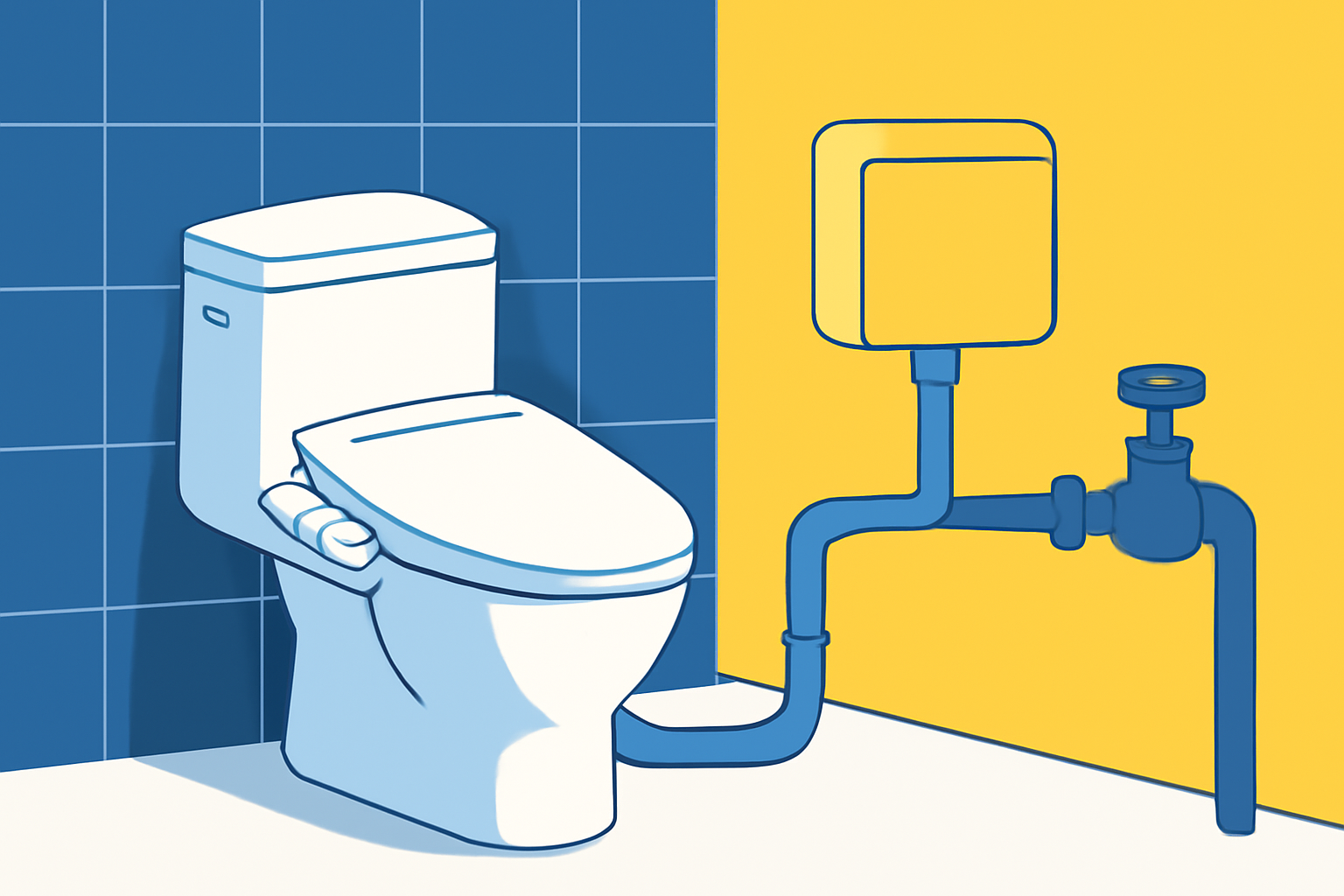ウォシュレットのノズルは出るのに水が出ない・弱いときは？給水の確認ポイントの解説イメージ